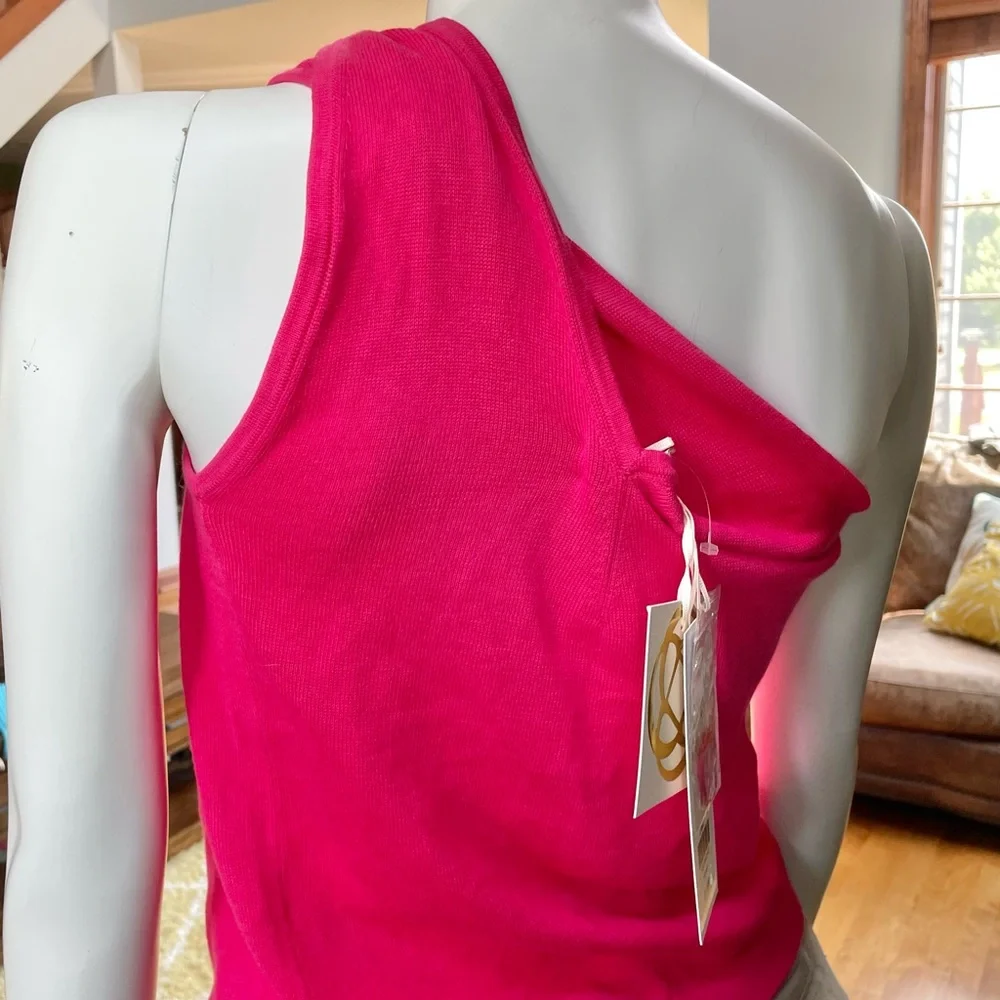 New with tags ETCETERA RIO SLEEVELESS KNIT TOP PINK Super Versatile. Sz MED - Picture 5 of 13